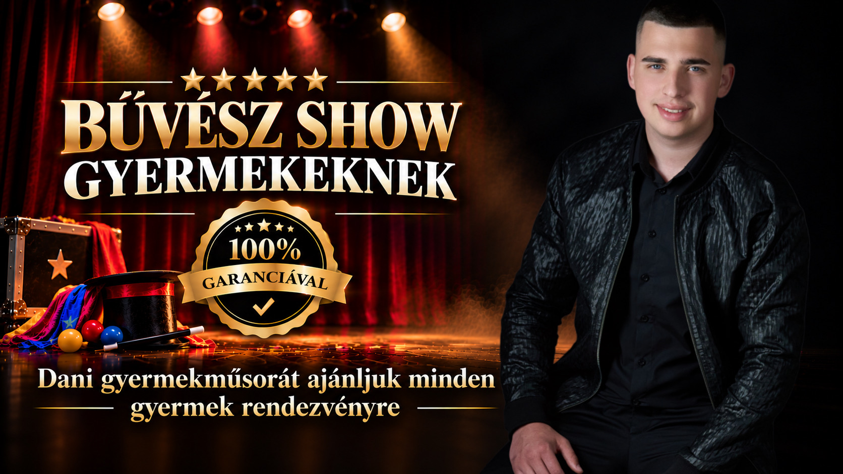 Gyerek bűvészműsorok rendelésre. Látványos, humoros, interaktív bűvész